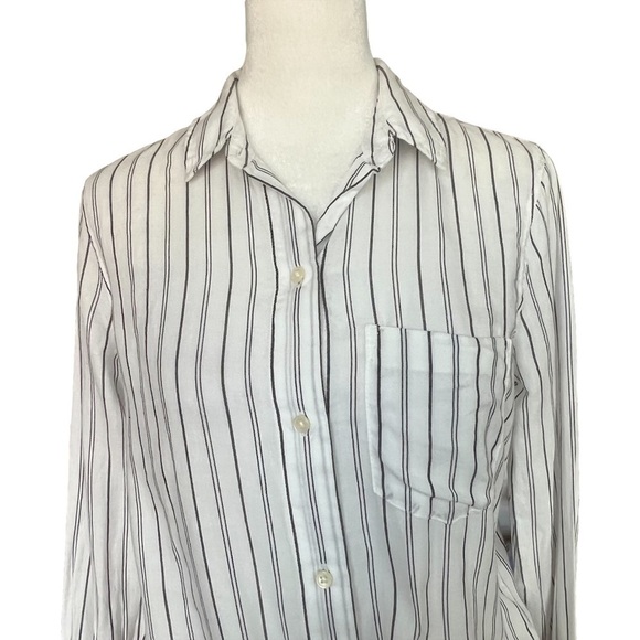 MADEWELL Tie-Front Shirt in Darcy Stripe - Picture 5 of 7